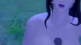 Couple Hentai baisant dans la forêt Gros Seins, Ejac Interne, Ejac Faciale, Hentai, Fellation, Brune, Branlette Espagnole, Hentai 3D, Hentai Uncensored