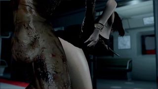 Scène de baise hentai nocturne dans le métro