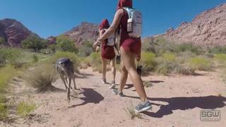 Ce type a deux filles pour baiser durant la randonnée