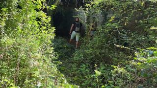 Polly et Hiro explorent la forêt et le sexe sauvage